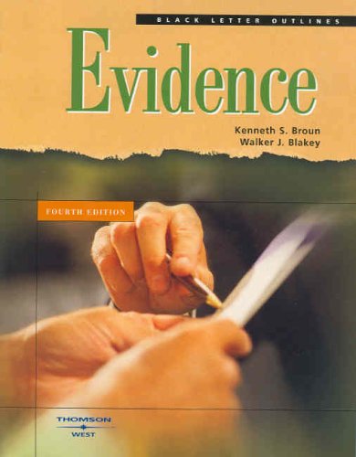 Stock image for Black Letter Outline on Evidence (Black Letter Outlines) for sale by HPB-Red