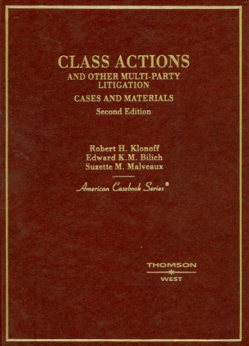 Stock image for Class Actions and Other Multi-party Litigation: Cases And Materials (American Casebook) for sale by HPB-Red