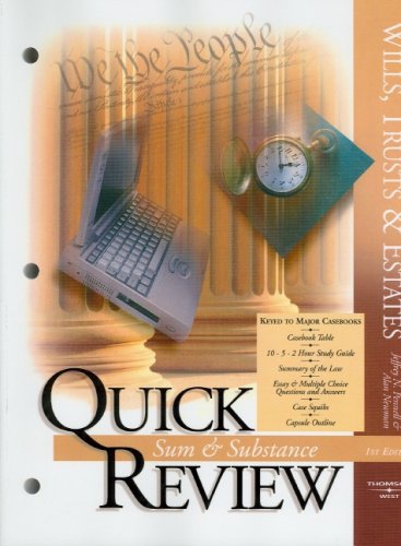 Beispielbild fr Pennell and Newman's Sum & Substance Quick Review on Wills, Trusts & Estates zum Verkauf von ThriftBooks-Dallas