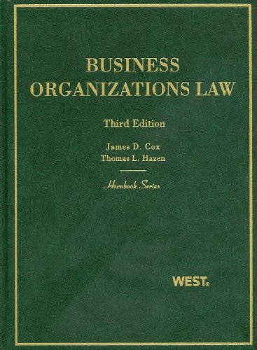 Beispielbild fr Business Organizations Law (Hornbooks) zum Verkauf von BooksRun