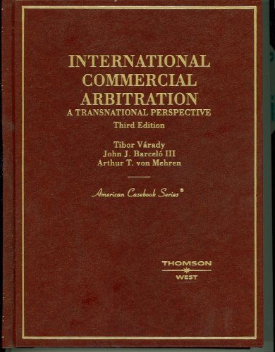 Imagen de archivo de International Commercial Arbitration (American Casebook Series) a la venta por HPB-Red