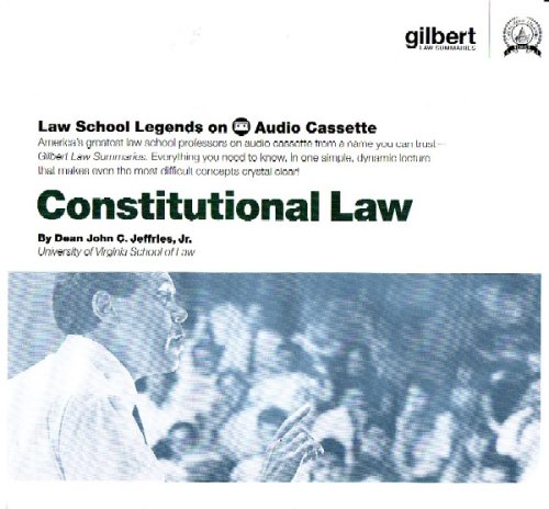 Law School Legends Constitutional Law (Audio Cassette) (Law School Legends Audio Series) (9780314160812) by John C. Jeffries Jr.