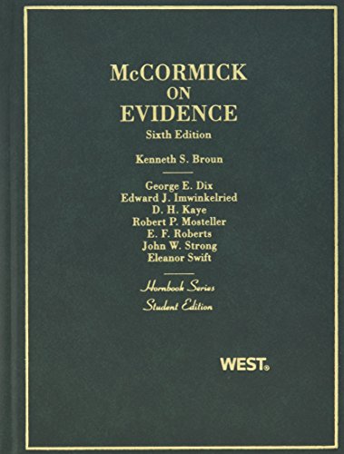 Beispielbild fr McCormick on Evidence zum Verkauf von Better World Books