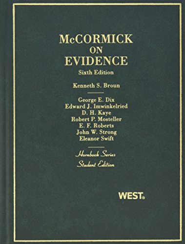 Stock image for McCormick on Evidence for sale by Better World Books