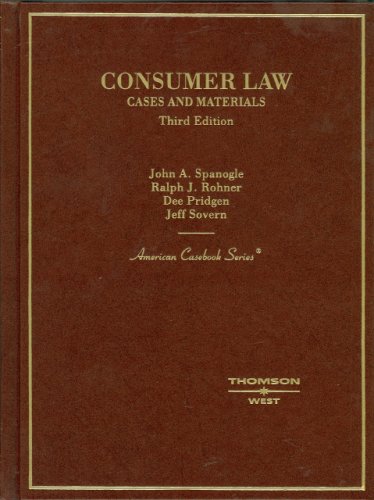 9780314161529: Cases and Materials on Consumer Law (American Casebook Series)