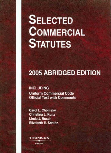 9780314161840: Selected Commercial Statutes 2005