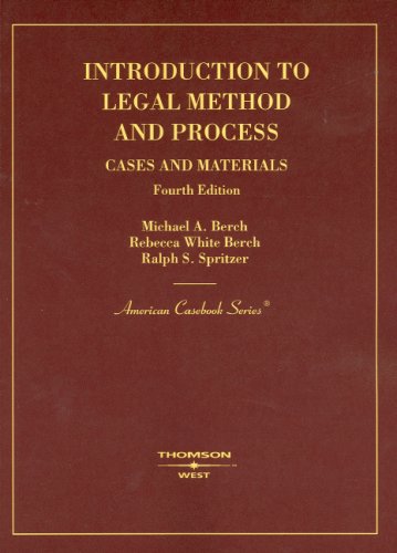 Imagen de archivo de Introduction to Legal Method And Process: Cases and Materials (American Casebooks) a la venta por HPB-Red