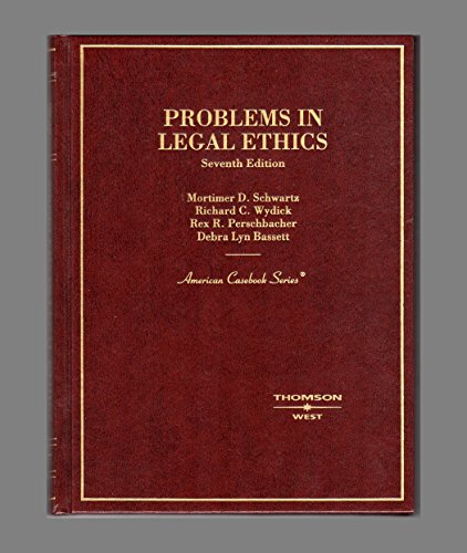 Imagen de archivo de Problems in Legal Ethics a la venta por HPB-Ruby