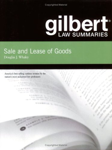 Imagen de archivo de Gilbert Law Summaries: Sale and Lease of Goods a la venta por HPB-Red