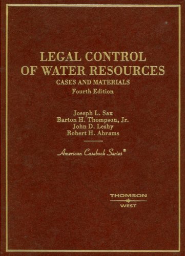 Beispielbild fr Legal Control of Water Resources zum Verkauf von Better World Books