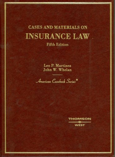 Beispielbild fr Cases and Materials on Insurance Law (American Casebook Series) zum Verkauf von HPB-Red