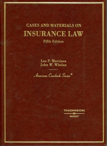 Imagen de archivo de Cases and Materials on Insurance Law (American Casebook Series) a la venta por HPB-Red