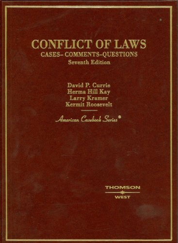 Beispielbild fr Conflict of Laws: Cases -- Comments -- Questions zum Verkauf von Wonder Book