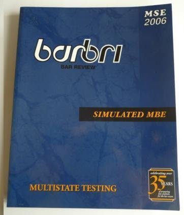 Imagen de archivo de Barbri Simulated MBE Multistate Testing MSE 2006 a la venta por ThriftBooks-Dallas