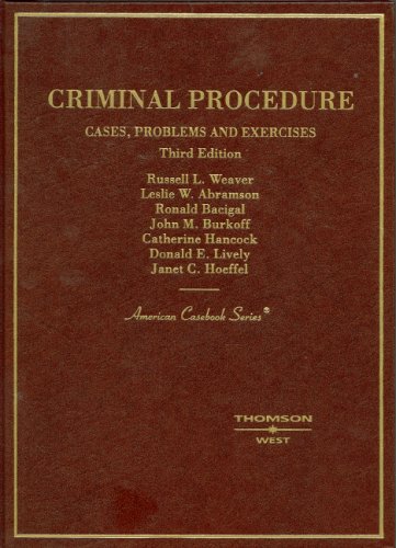 Beispielbild fr Criminal Procedure: Cases, Problems and Exercises, (American Casebook Series) zum Verkauf von HPB-Red