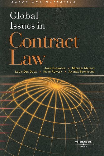 Beispielbild fr Global Issues in Contract Law zum Verkauf von Better World Books