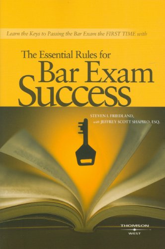 Stock image for The Essential Rules for Bar Exam Success for sale by Better World Books: West