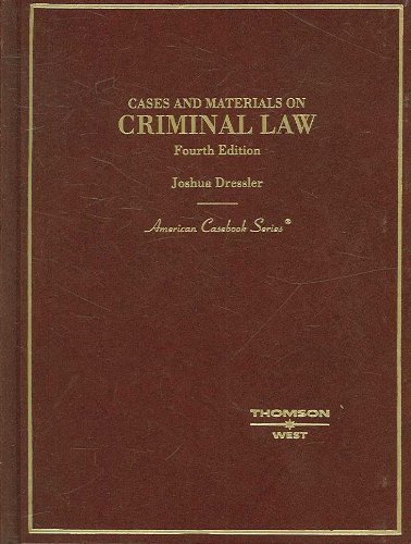 Beispielbild fr Cases and Materials on Criminal Law (American Casebook Series) zum Verkauf von Books From California