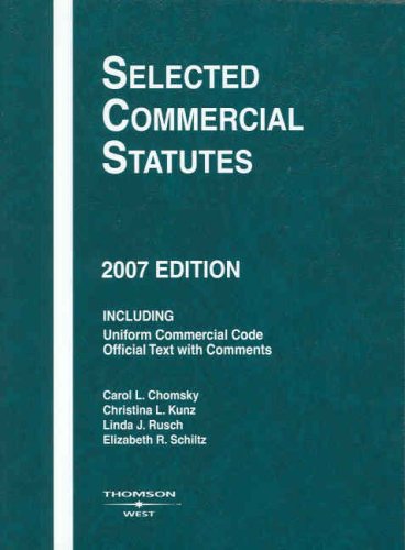 Stock image for Selected Commercial Statutes, 2007 Edition. for sale by Irish Booksellers