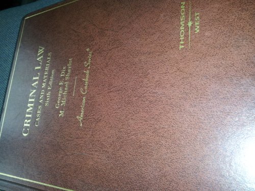 Imagen de archivo de Criminal Law Cases and Materials, 6th Edition a la venta por HPB-Red