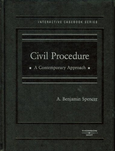 Beispielbild fr Civil Procedure, A Contemporary Approach (Interactive Casebook) zum Verkauf von HPB-Emerald