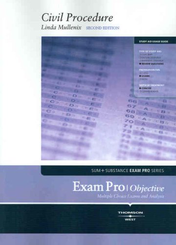 Beispielbild fr Exam Pro on Civil Procedure (Exam Pro Series) zum Verkauf von HPB-Red