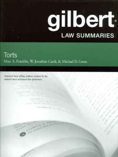 9780314181145: Gilbert Law Summaries on Torts