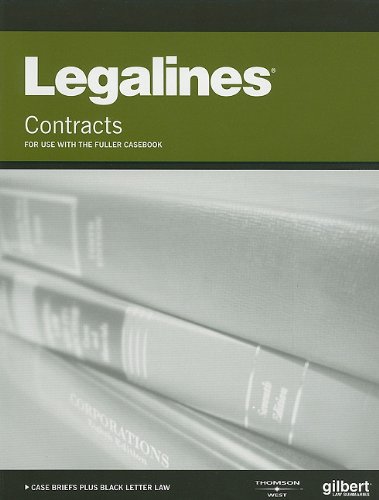 Imagen de archivo de Legalines on Contracts, Keyed to Fuller a la venta por SecondSale