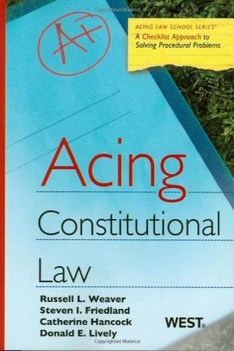 Beispielbild fr Acing Constitutional Law (Acing Law School) (Acing Series) zum Verkauf von BooksRun