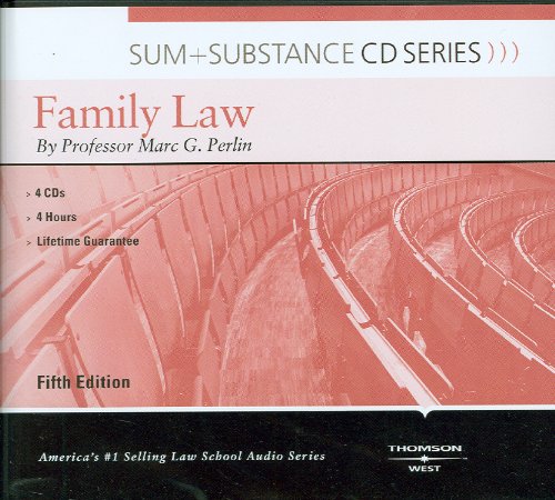 Sum and Substance Audio on Family Law, 5th (CD) (Sum + Substance Cd Series) (9780314181428) by Marc G. Perlin