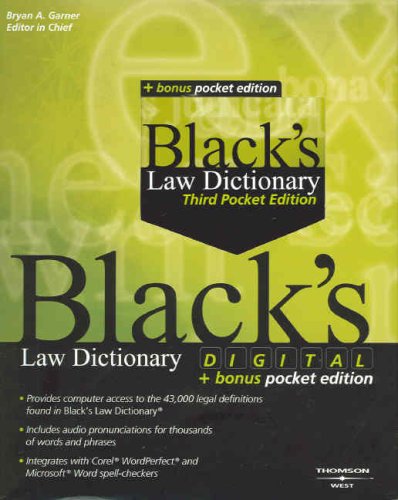 Imagen de archivo de Black's Law Dictionary Digital Bundle, including 3rd Pocket Edition a la venta por thebookforest.com