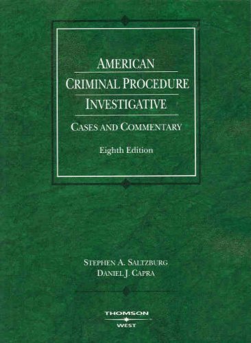 Imagen de archivo de American Criminal Procedure: Investigative: Cases and Commentary a la venta por ThriftBooks-Atlanta
