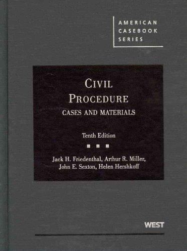 Beispielbild fr Civil Procedure, Cases and Materials zum Verkauf von BookHolders