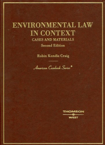 Stock image for Environmental Law in Context: Cases and Materials for sale by ThriftBooks-Atlanta