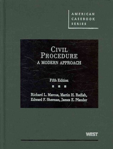 9780314184955: Civil Procedure: A Modern Approach (American Casebook Series)