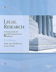 Stock image for Legal Research : A Practical Guide and Self-Instructional Workbook for sale by Better World Books