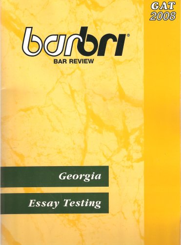 Beispielbild fr barbri Bar Review Georgia Essay Testing GAT 2008 zum Verkauf von Neatstuff