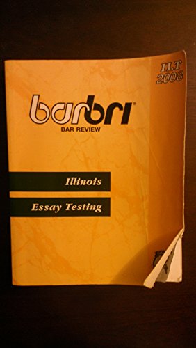 Imagen de archivo de Barbri Illinois Essay Testing a la venta por HPB-Ruby