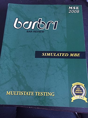 Stock image for Bar Review Simulated MBE for sale by Better World Books