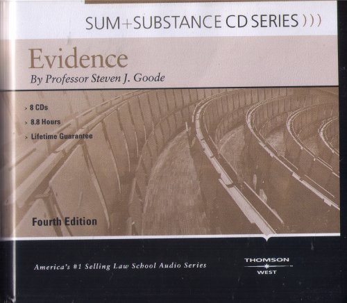 Imagen de archivo de Sum and Substance Audio on Evidence a la venta por HPB-Red