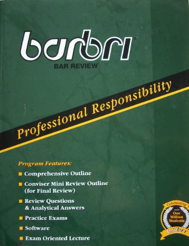 Stock image for Barbri Bar Review: Professional Responsibility for sale by HPB-Emerald