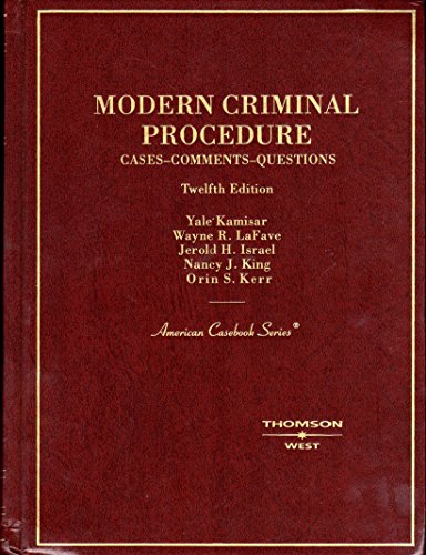 Imagen de archivo de Modern Criminal Procedure: Cases, Comments, Questions (American Casebook Series) a la venta por SecondSale