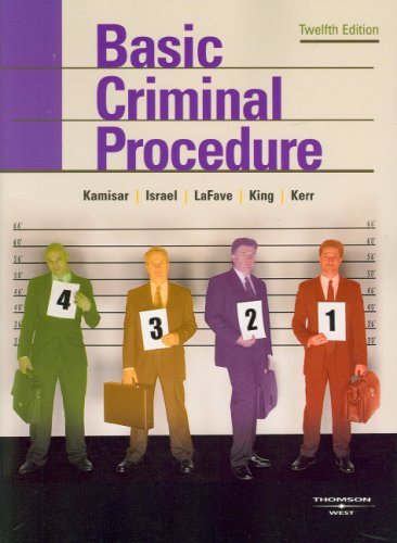 Imagen de archivo de Basic Criminal Procedure: Cases, Comments and Questions a la venta por ThriftBooks-Atlanta