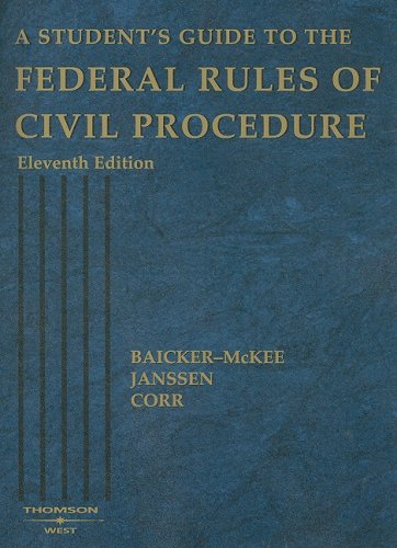 Beispielbild fr A Student's Guide to the Federal Rules of Civil Procedure zum Verkauf von Irish Booksellers