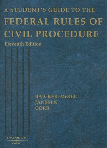 Stock image for Student's Guide to the Federal Rules of Civil Procedure for sale by Better World Books