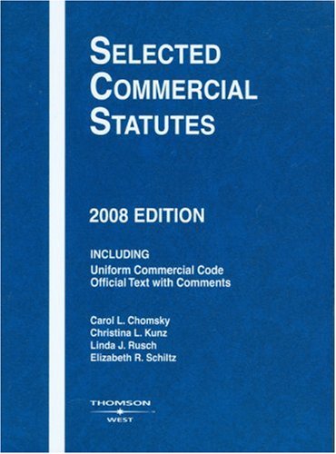 Beispielbild fr Selected Commercial Statutes 2008 zum Verkauf von Better World Books