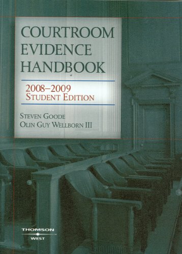 Imagen de archivo de Courtroom Evidence Handbook a la venta por ThriftBooks-Dallas