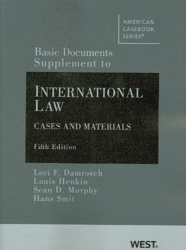 Imagen de archivo de Basic Documents Supplement to International Law, Cases and Materials, 5th Ed a la venta por Better World Books