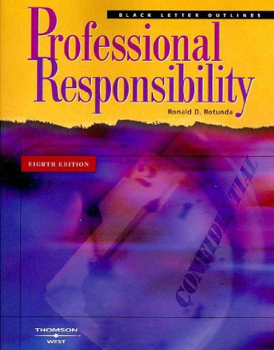 Imagen de archivo de Black Letter Outline on Professional Responsibility a la venta por HPB-Red