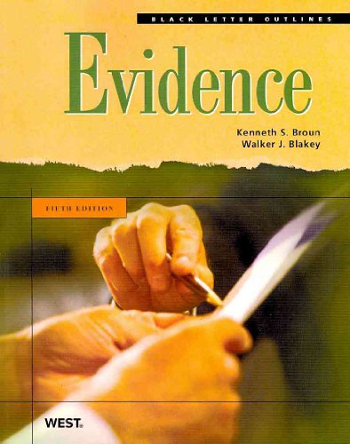 Stock image for Black Letter Outline on Evidence (Black Letter Outlines) for sale by BooksRun